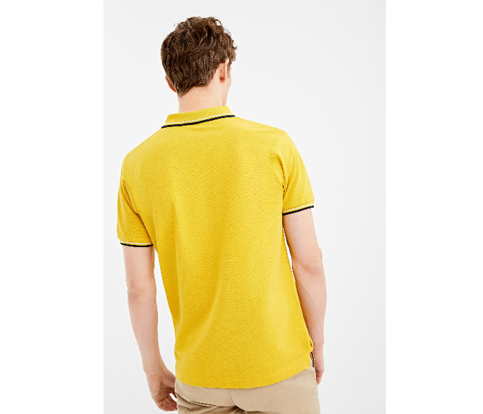 Springfield 143601507 XS Basic Slim Fit Polo Shirt for Men - Yellow - Zoom Image 2