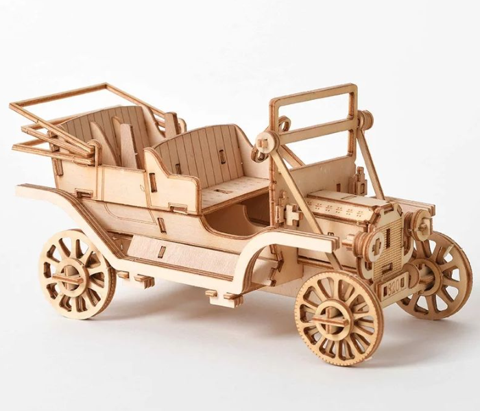 3D Wooden Puzzle Model CLASSIC CAR JC DIY Toy - Zoom Image 2