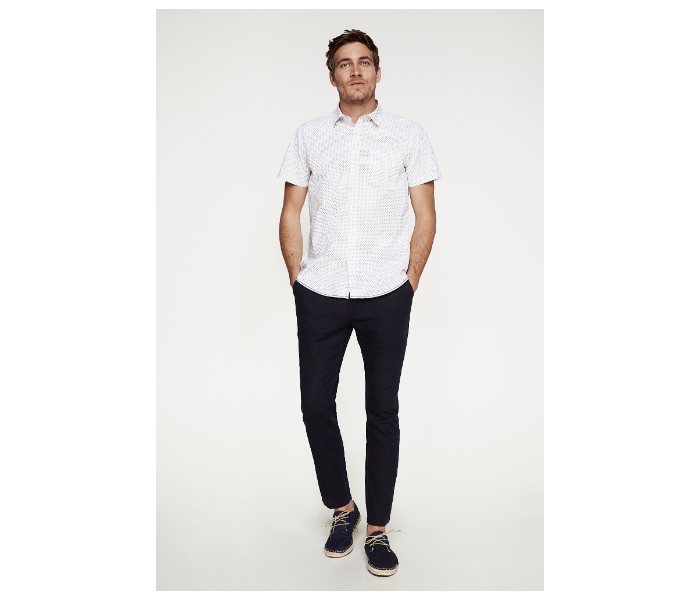 Springfield 037370299 Extra Small Short Sleeve Casual Shirt for Men - White - Zoom Image 1