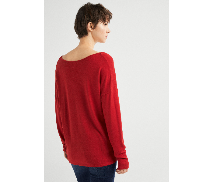 Springfield 676411865 Medium Plain Long Sleeve T-Shirt for Women - Red - Zoom Image 3