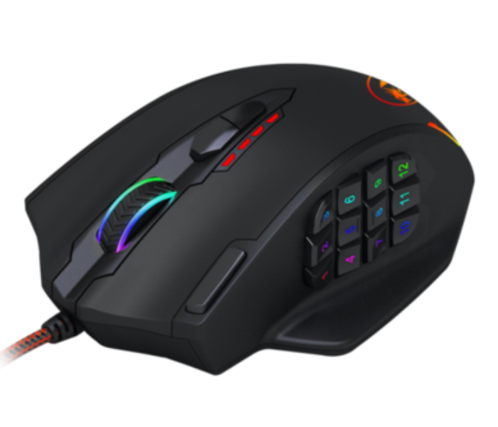 Redragon M908 IMPACT MMO Gaming Mouse with 18 Programmable Buttons - Black - Zoom Image 5