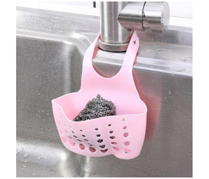 GTC 22000640 2 Pcs Silicone Kitchen Sponge Holder Sink Caddy - Pink - Zoom Image 1