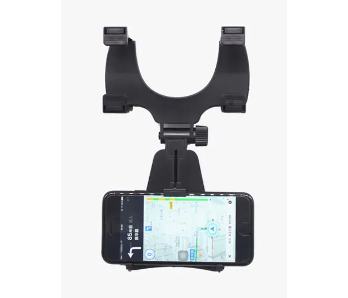 Generic Rear Mirror Mount Phone Holder - Black - Zoom Image 4