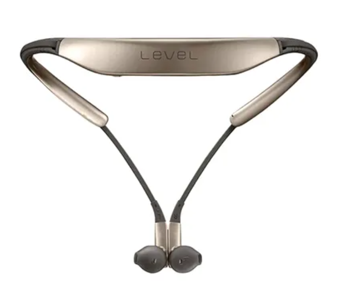 Generic Level U Wireless Bluetooth Neckband Headset with Collar Noise Cancelling - Gold - Zoom Image 1