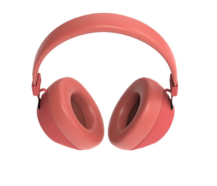 Porodo PD-X1008WLH-RD Bluetooth 5.0 Wireless Over-Ear Headphones with Noise Cancelling - Red - Zoom Image 4