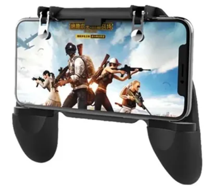 Generic PUBG Mobile Phone Controller Joystick Gamepad - Black and silver - Zoom Image 2