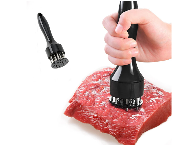 GTC 22000645 Stainless Steel Meat Tenderizer - Black - Zoom Image 2