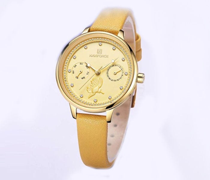 Naviforce 5003 Quartz Watches Water Resistant For Women - Yellow - Zoom Image 2