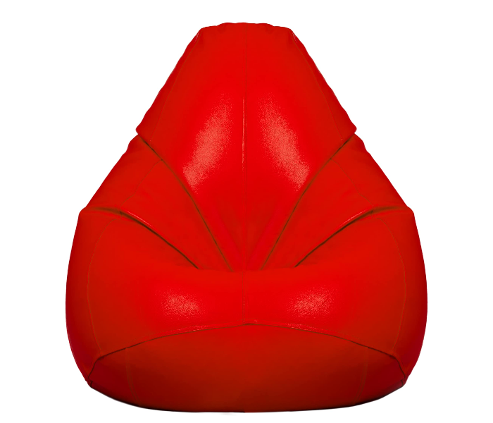 Komfort Factory SIRED-QU Queen Size Leatherette Bean Bag with Filling - Red - Zoom Image 1