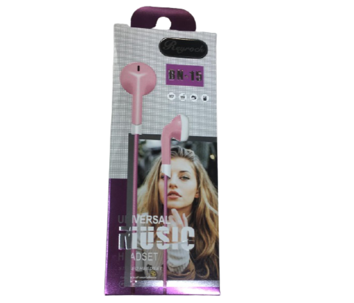 Reyrock BN15 Universal Wired Headphone - Pink - Zoom Image