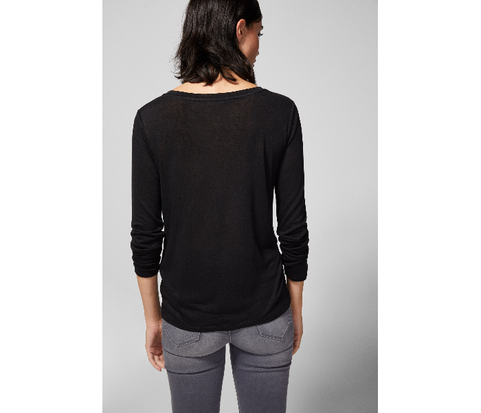 Springfield 676380401 XL Plain Long Sleeve T-Shirt for Women - Black - Zoom Image 4