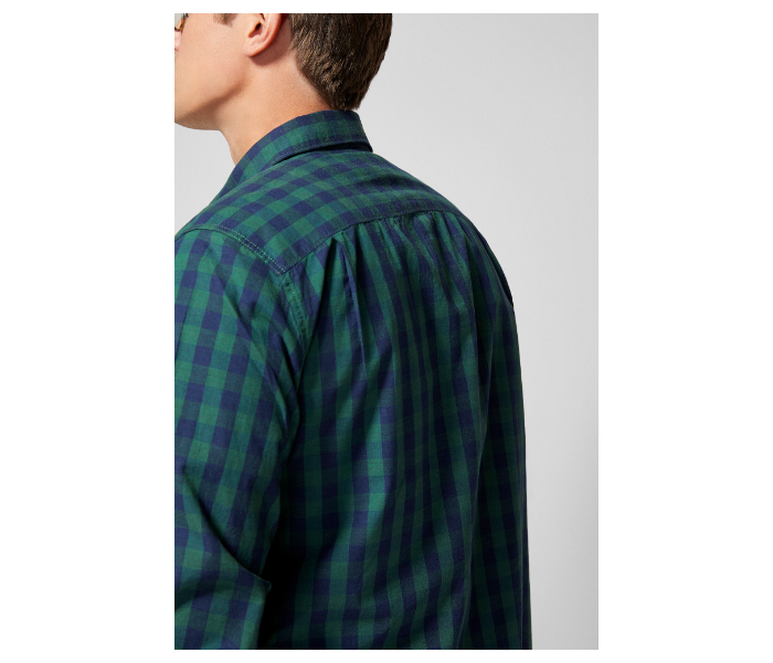 Springfield 033490121 Extra Small Long Sleeve Checked Shirt for Men - Green - Zoom Image 3