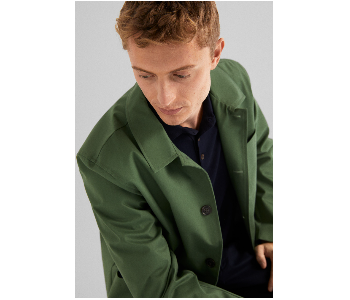 Springfield 283519326 Large Cotton Sports Jacket for Men - Green - Zoom Image 3