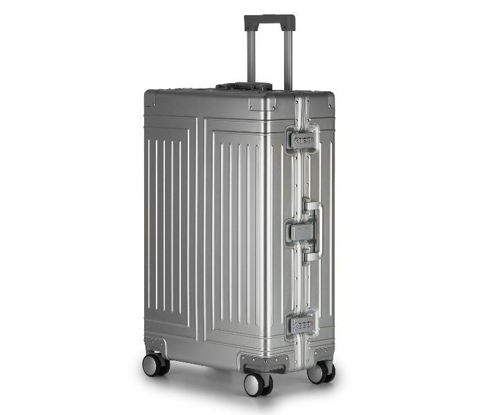 Kenza SV373 29 Inch Magma Superior Aluminium Ultra Light Hardside Expandable Zipperless Luggage Bag with Built-In TSA Lock and Spinner Wheels - Silver - Zoom Image 1