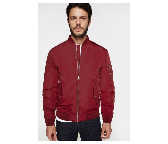 Springfield 095407168 Medium Nylon Jacket for Men - Wine - Zoom Image 4