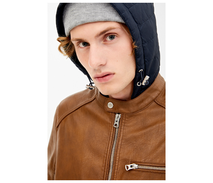 Springfield 048630233 XXL PU Jacket for Men - Tan - Zoom Image 3