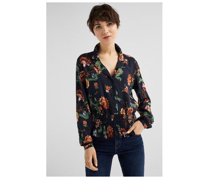 Springfield 679560916 Size 40 Long Sleeve Blouse for Women - Dark Blue - Zoom Image 1