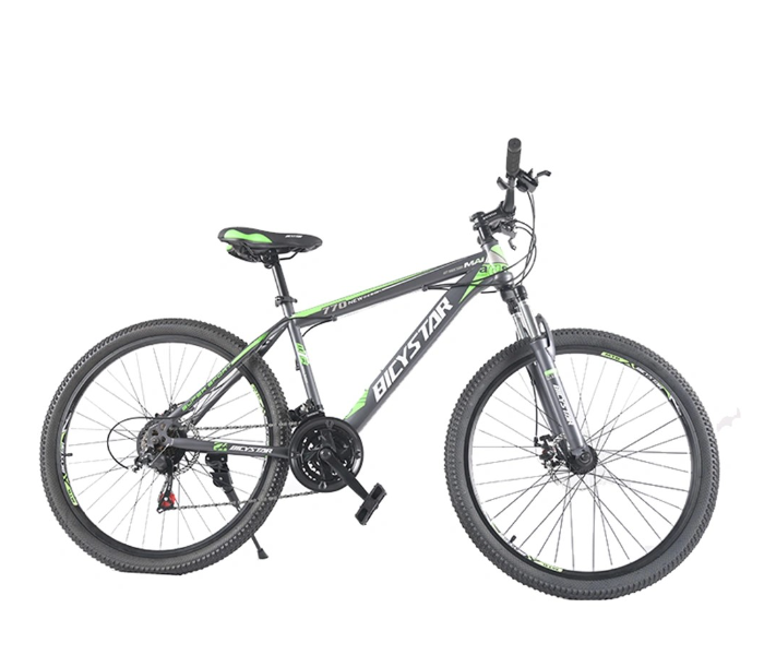 Bicystar 26 Inch 21 Speed Mountain Steel Bike - Green - Zoom Image