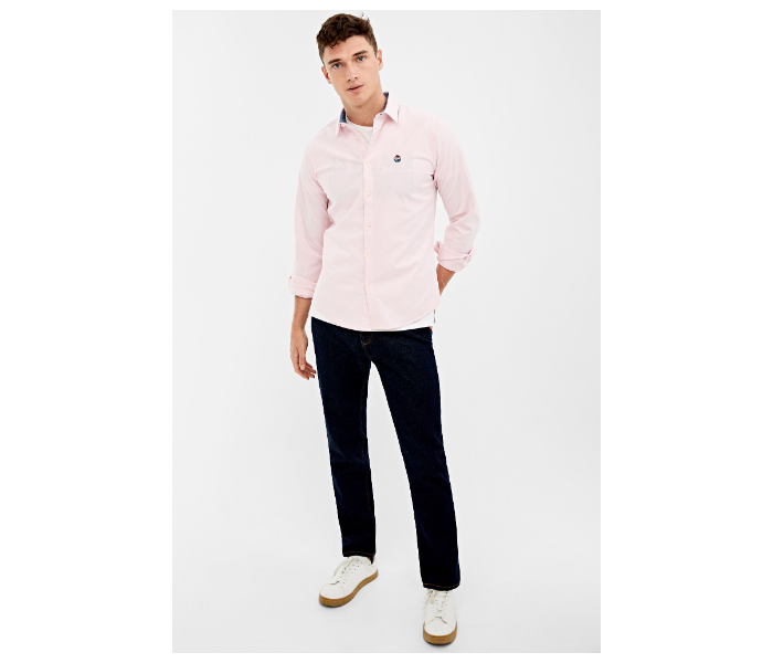 Springfield 027662670 Extra Small Long Sleeve Plain Shirt for Men - Pink - Zoom Image 1