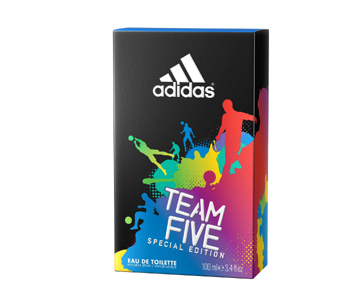 Adidas 100ml Team Five Special Edition Eau De Toilette Natural Spray Vaporisateur - Zoom Image 4