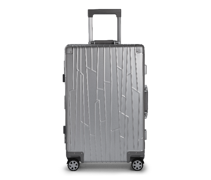 Kenza SV358 24 Inch Prime Superior Aluminium Ultra Light Hardside Expandable Built-In TSA Lock Zipperless Luggage Bag with Spinner Wheels - Silver - Zoom Image 1