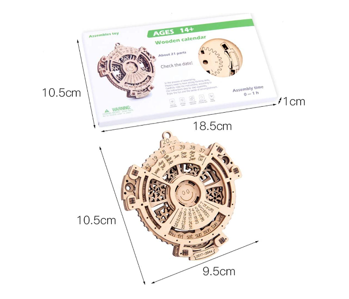 OEM 3D Wooden Puzzle Perpetual Calendar - Zoom Image 6