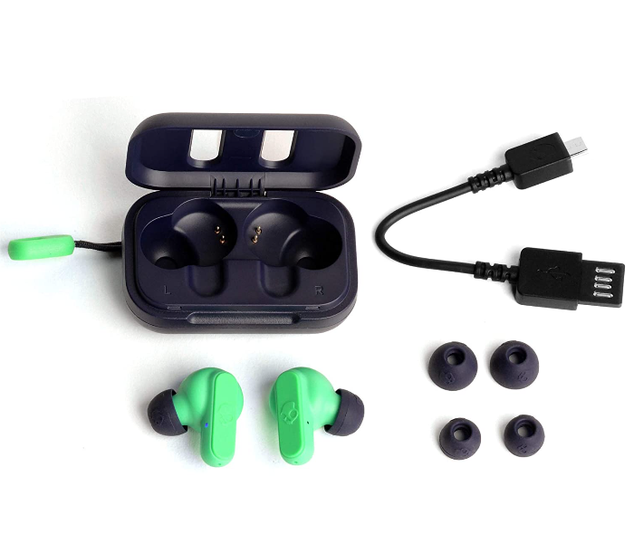 Skullcandy Dime True Wireless Earbuds - Dark Blue and Green - Zoom Image 5