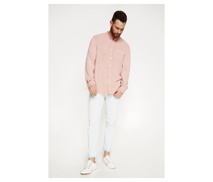 Springfield 027359771 Extra Large Long Sleeve Plain Shirt for Men - Pink - Zoom Image 1