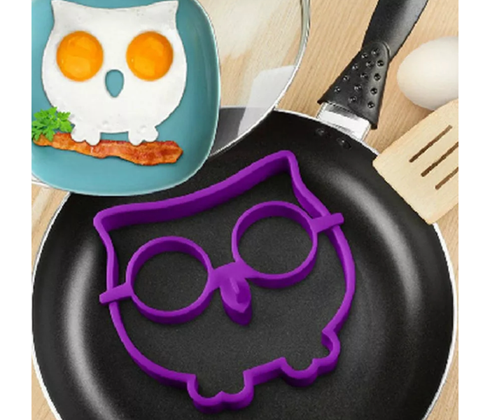 OEM Owl Shaped Silicone Creative Egg Mold - Purple - Zoom Image 1