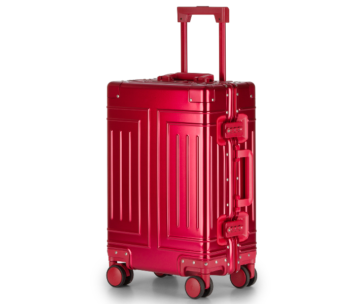 Kenza SV386 20 Inch Magma Superior Aluminium Ultra Light Hardside Expandable Zipperless Luggage Bag with Built-In TSA Lock and Spinner Wheels - Red - Zoom Image 1