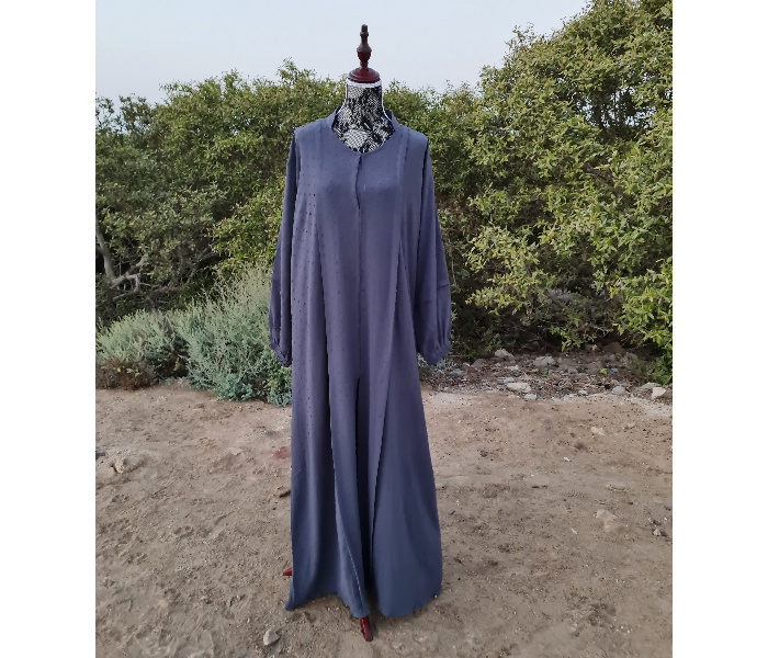 Casting Pearls ILHAM Medium Formal Wears Classy Abaya - Navy Blue - Zoom Image 2