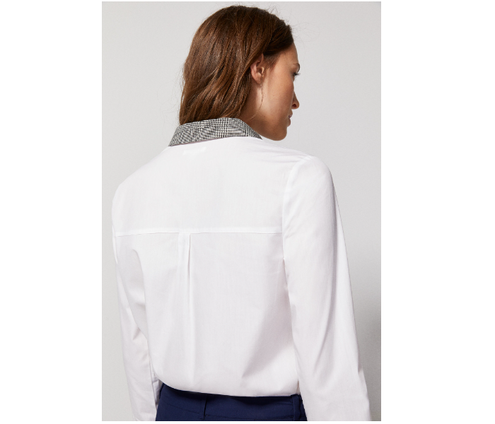 Springfield 679475099 Size 38 Long Sleeve Blouse for Women - White - Zoom Image 4