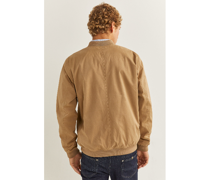 Springfield 283940754 XL Cotton Sports Jacket for Men - Camel - Zoom Image 3