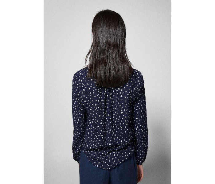 Springfield 679583817 Size 40 Long Sleeve Blouse for Women - Dark Blue - Zoom Image 4