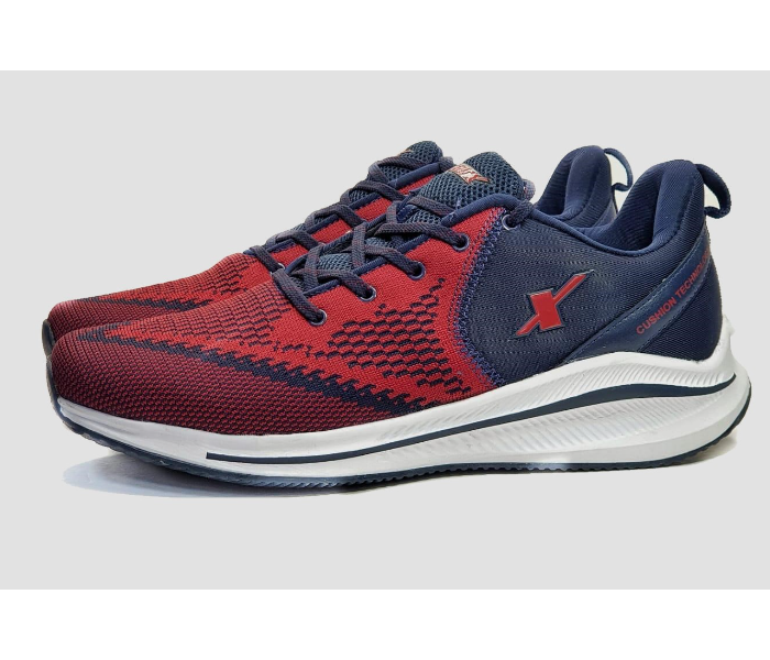 Sparx SM 678 EU 41 Sports Shoes for Men - Blue and Maroon - Zoom Image