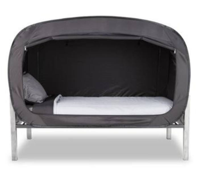 Privacy Pop Bed Tent with Double Side Zippers - Black - Zoom Image 3