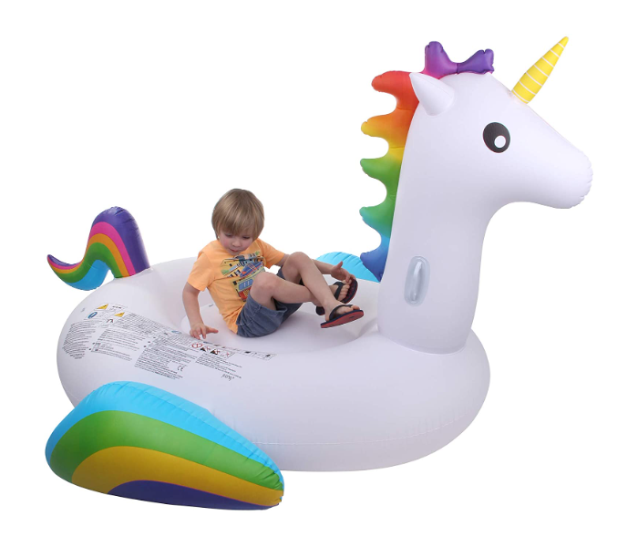 Jilong 37428 Jumbo Inflatable Unicorn Float - White - Zoom Image 3