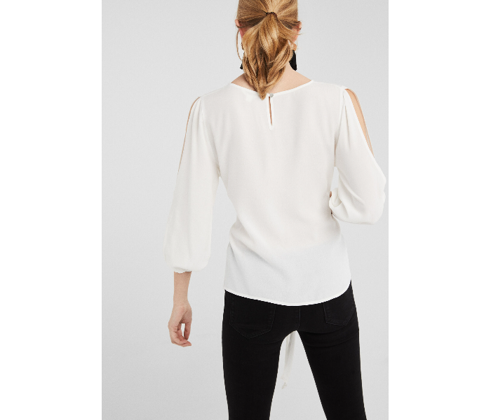 Springfield 679573098 Size 40 Long Sleeve Blouse for Women - White - Zoom Image 3