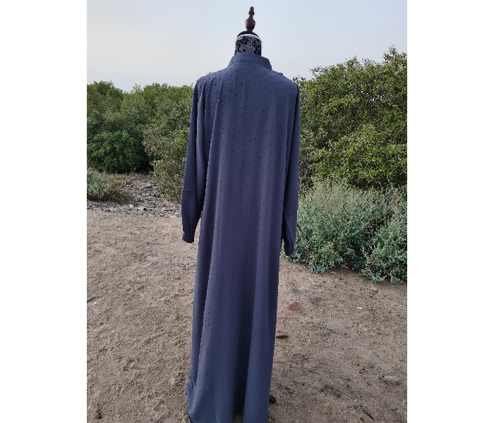 Casting Pearls ILHAM Medium Formal Wears Classy Abaya - Navy Blue - Zoom Image 3