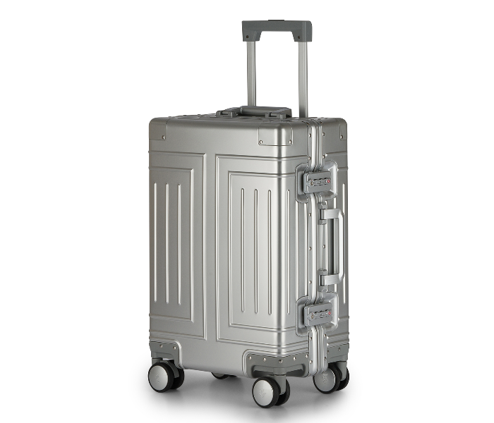 Kenza SV385 20 Inch Magma Superior Aluminium Ultra Light Hardside Expandable Zipperless Luggage Bag with Built-In TSA Lock and Spinner Wheels - Silver - Zoom Image 1