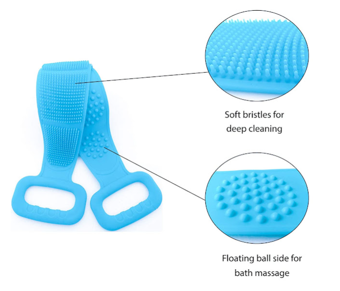 GTC 22000661 2 Pcs Silicone Body Scrubber - Blue - Zoom Image 3