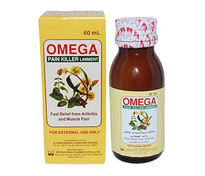 Omega 40761 Pain Killer Liniment Oil Bottle 60 ml - Zoom Image