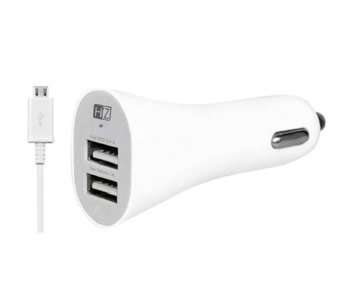 HZ Zccs13 Dual port Fast Car Charger - White - Zoom Image