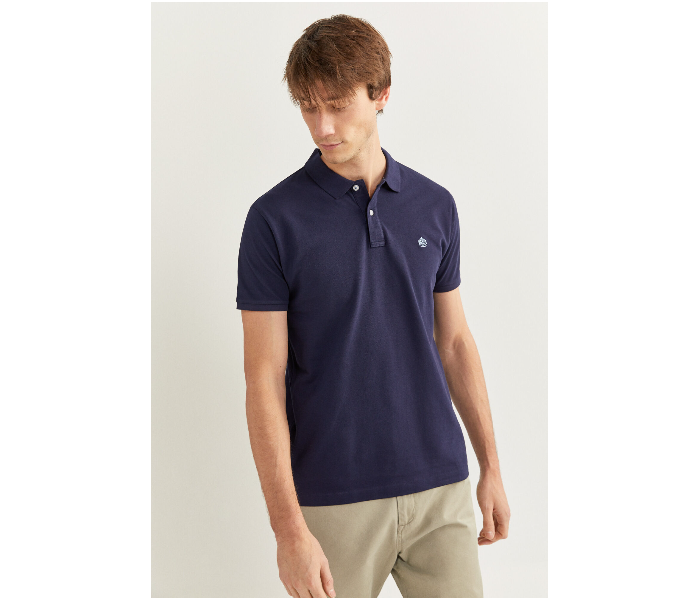 Springfield 143759312 Small Basic Slim Fit Polo Shirt for Men - Medium Blue - Zoom Image 1