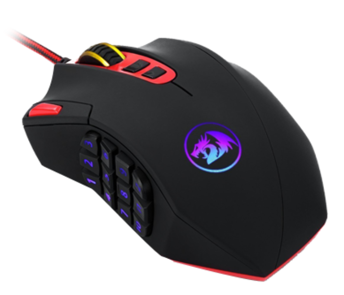 Redragon M901 Wired Gaming Mouse LED RGB with 18 Programmable Buttons and Weight Tuning - Black - Zoom Image 2