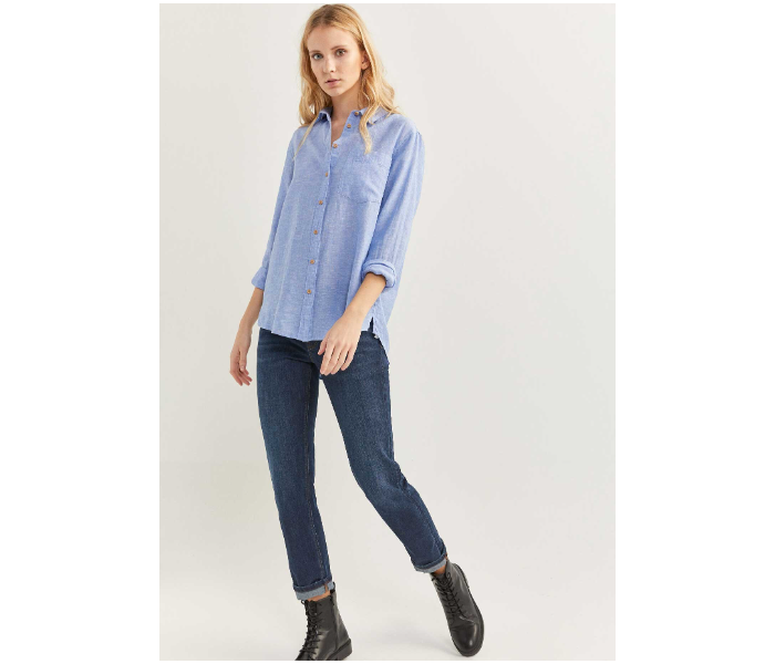 Springfield 679735011 Size 42 Long Sleeve Blouse for Women - Blue - Zoom Image 2