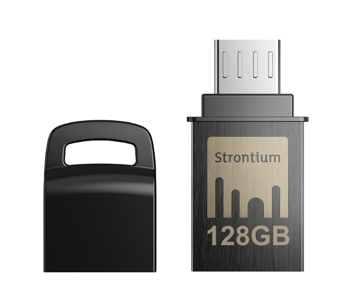 Strontium SR128GBBOTG2Y 128GB NITRO On The Go USB 3.1 OTG Flash Drive - Grey - Zoom Image 1