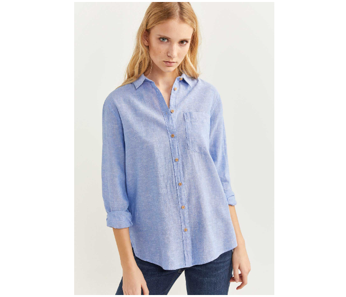 Springfield 679735011 Size 42 Long Sleeve Blouse for Women - Blue - Zoom Image 1