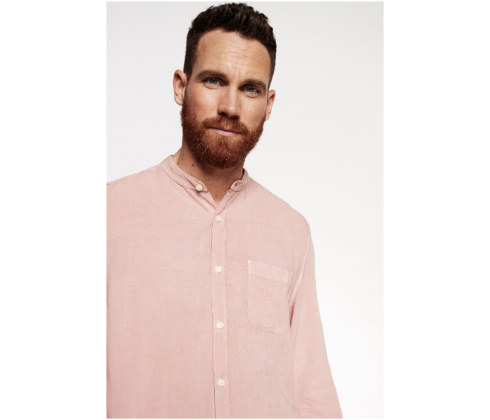 Springfield 027359771 XXL Long Sleeve Plain Shirt for Men - Pink - Zoom Image 2