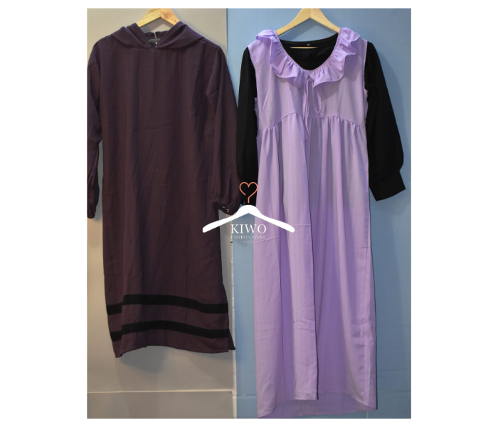 Kiwo Medium Pinnafore with Black Top Wear - Lavender - Zoom Image